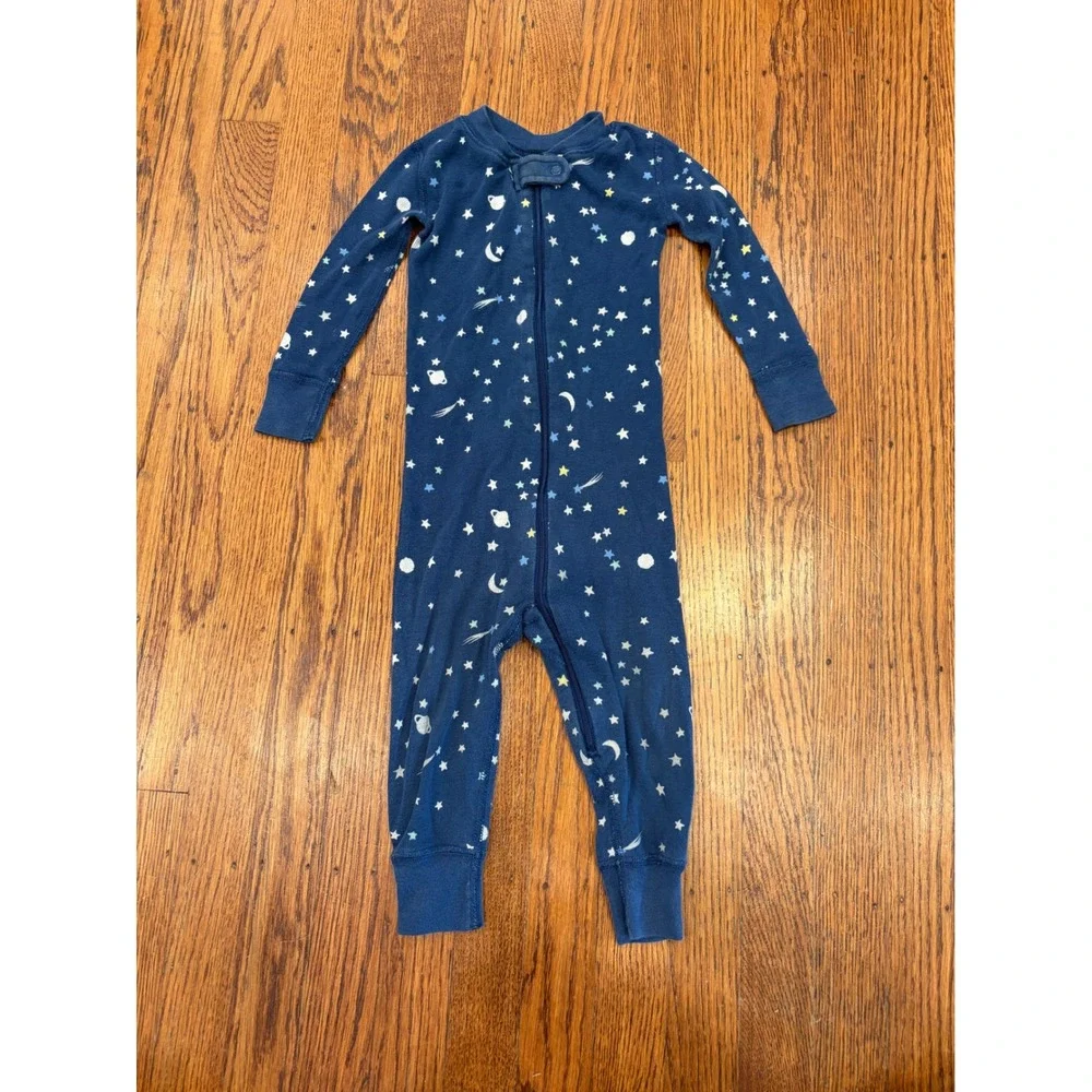 Hanna Andersson Organic Cotton Celestial Star Moon Zipper Sleeper 80cm 18-24M